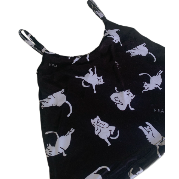 Musculosa gatos negro